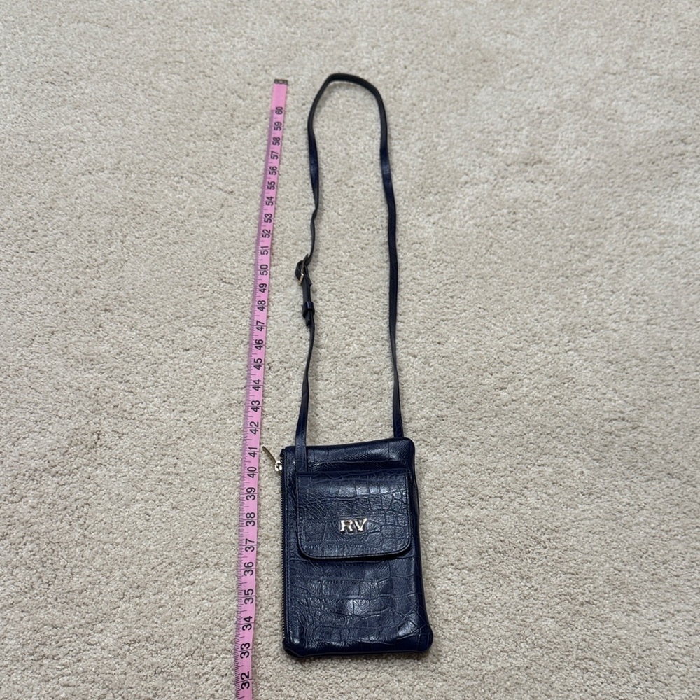 Blue Leather Roberto Verino Crossbody Bag